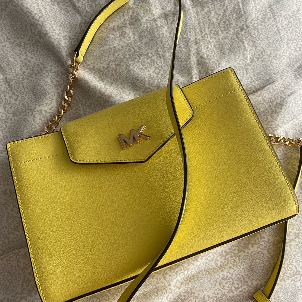 Yellow crossbody MK authentic bag